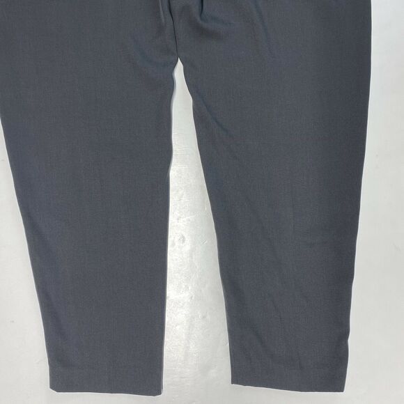 Eileen Fisher Tencel Tapered Leg Pants Sz Medium Dark Gray Textured Elastic EUC - Picture 10 of 12